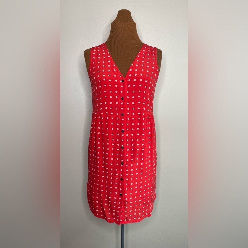 Madewell Red Polka Dot Midi Dress